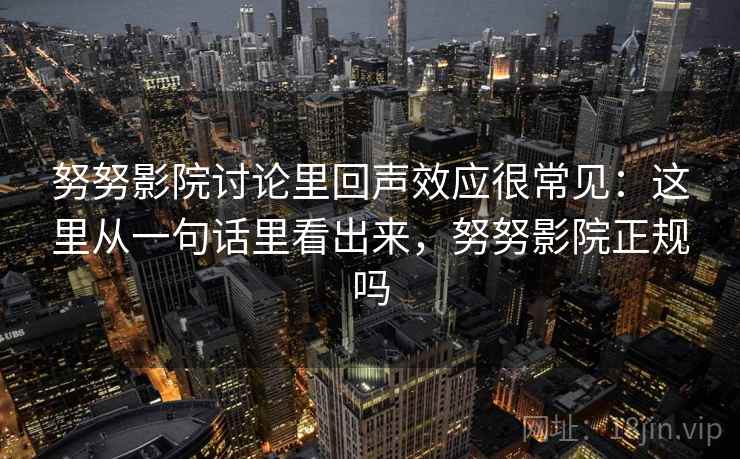 努努影院讨论里回声效应很常见：这里从一句话里看出来，努努影院正规吗